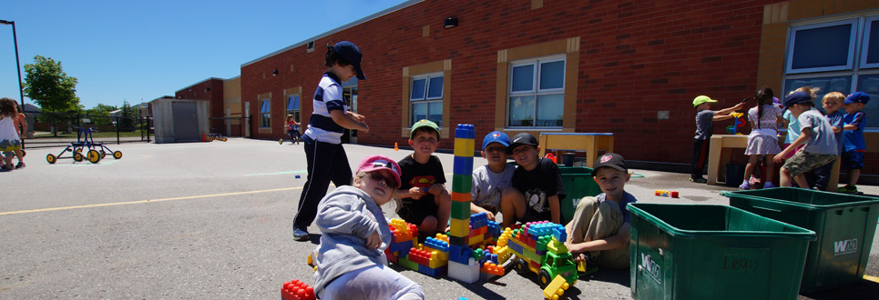 Students playing outside during recess